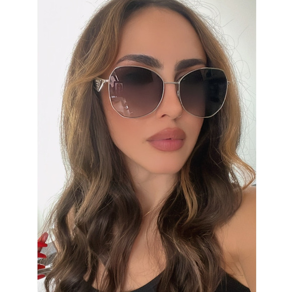 NEW Prada PR57YS Sunglasses in Silver Grey Gradient - Picture 1 of 11